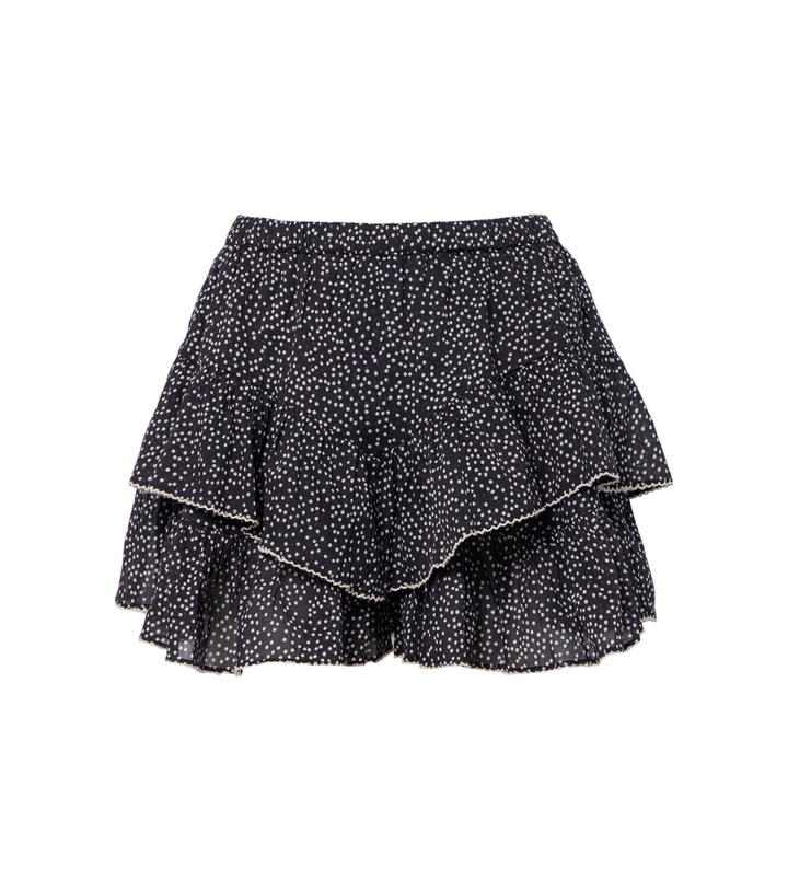 Photo: Marant Etoile Jocadia polka-dot ruffled cotton shorts