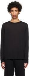 Dries Van Noten Black Semi-Sheer Long Sleeve T-Shirt