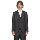 Comme des Garcons Homme Deux Grey Wool Check Glen Blazer