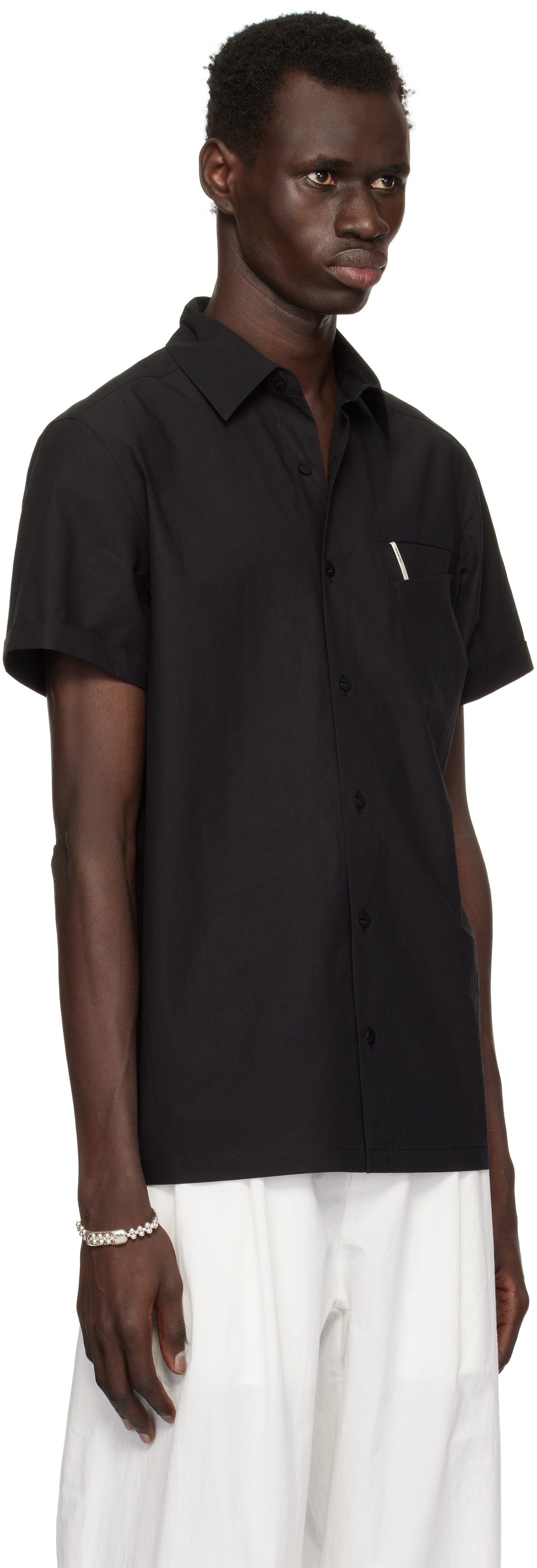 HYEIN SEO Black Pin Short Sleeve Shirt Hyein Seo