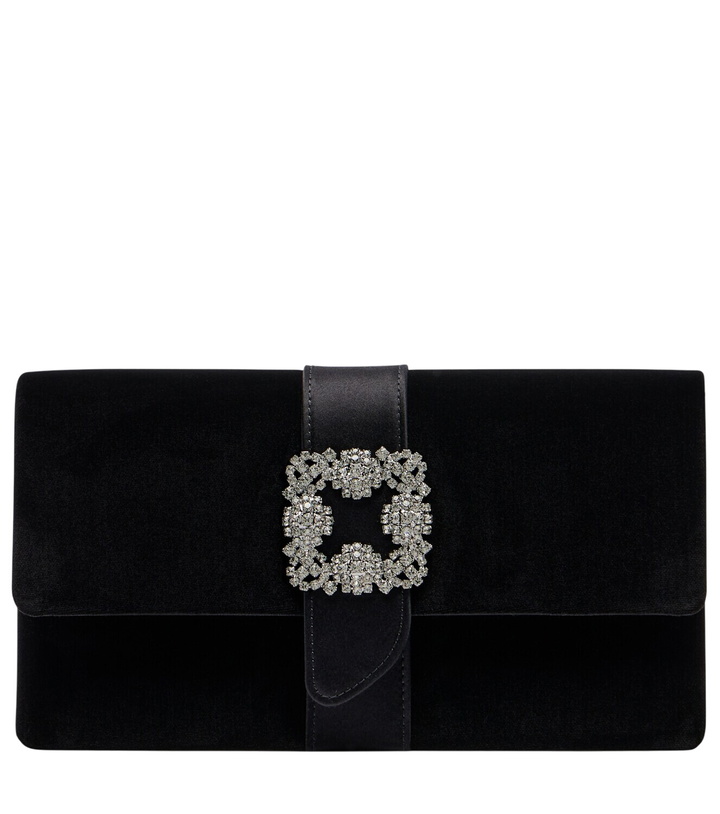 Photo: Manolo Blahnik Capri embellished velvet clutch