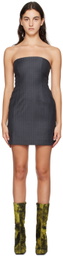 WYNN HAMLYN Gray Tandi Minidress