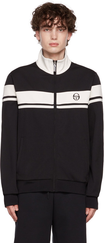 Photo: Sergio Tacchini Black Polyester Track Jacket