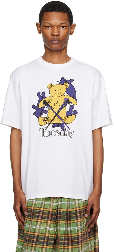 Photo: UNDERCOVER White 'Tuesday' T-Shirt