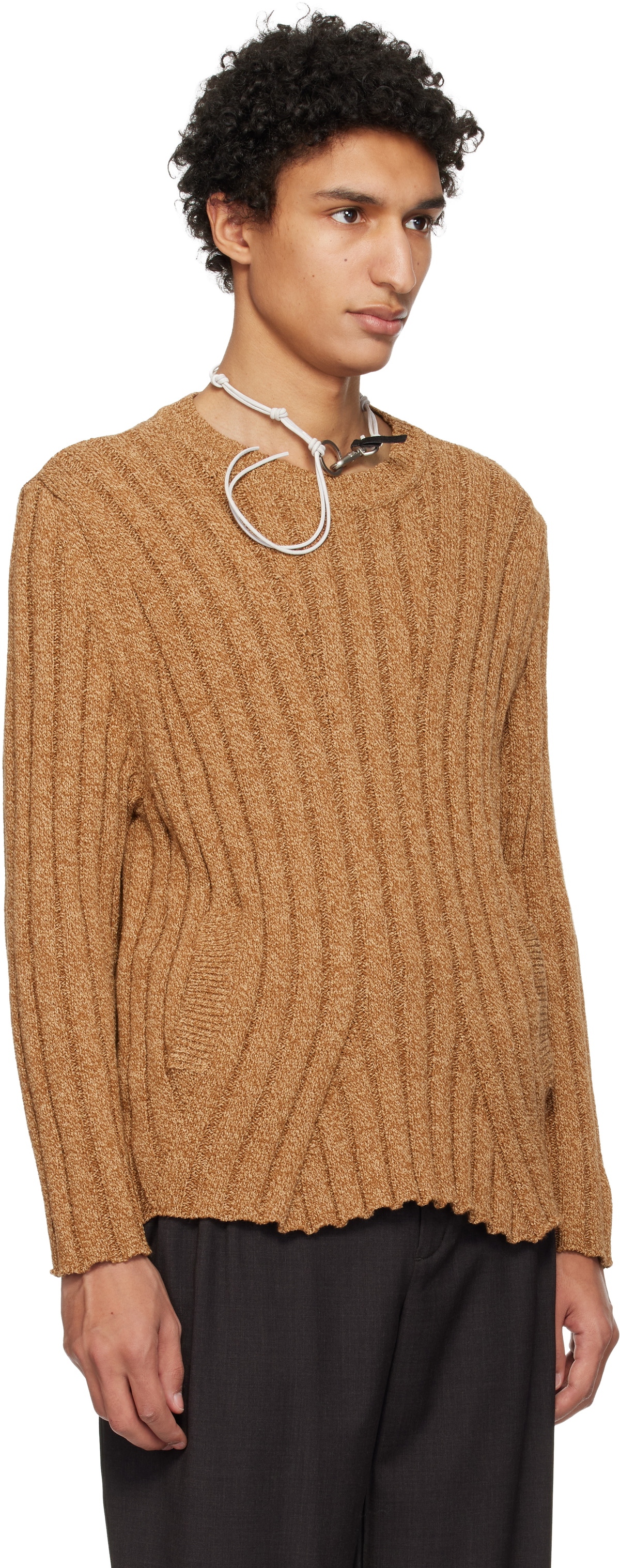 Kiko Kostadinov Tan Kada Knit Sweater