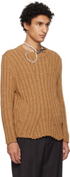 Kiko Kostadinov Tan Kada Knit Sweater