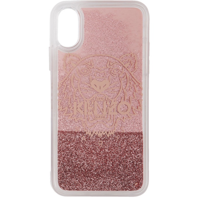 Photo: Kenzo Pink Glitter Tiger Head iPhone X/XS Case