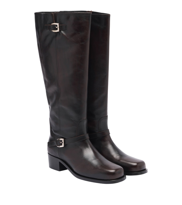 Photo: Staud Brooklyn leather knee-high boots