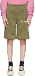 Palm Angels Khaki Classic Track Shorts