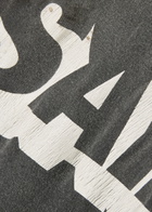 Saint Mxxxxxx Alpha Logo-print Distressed Cotton T-shirt Black
