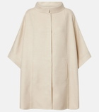 Loro Piana Salzburg leather-trimmed cashmere cape