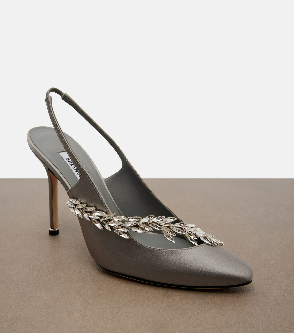 Balenciaga x Manolo Blahnik satin slingback pumps