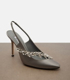 Balenciaga x Manolo Blahnik satin slingback pumps