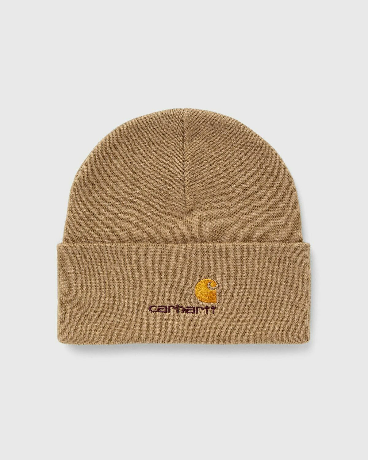 Carhartt WIP American Script Beanie Brown Mens Beany