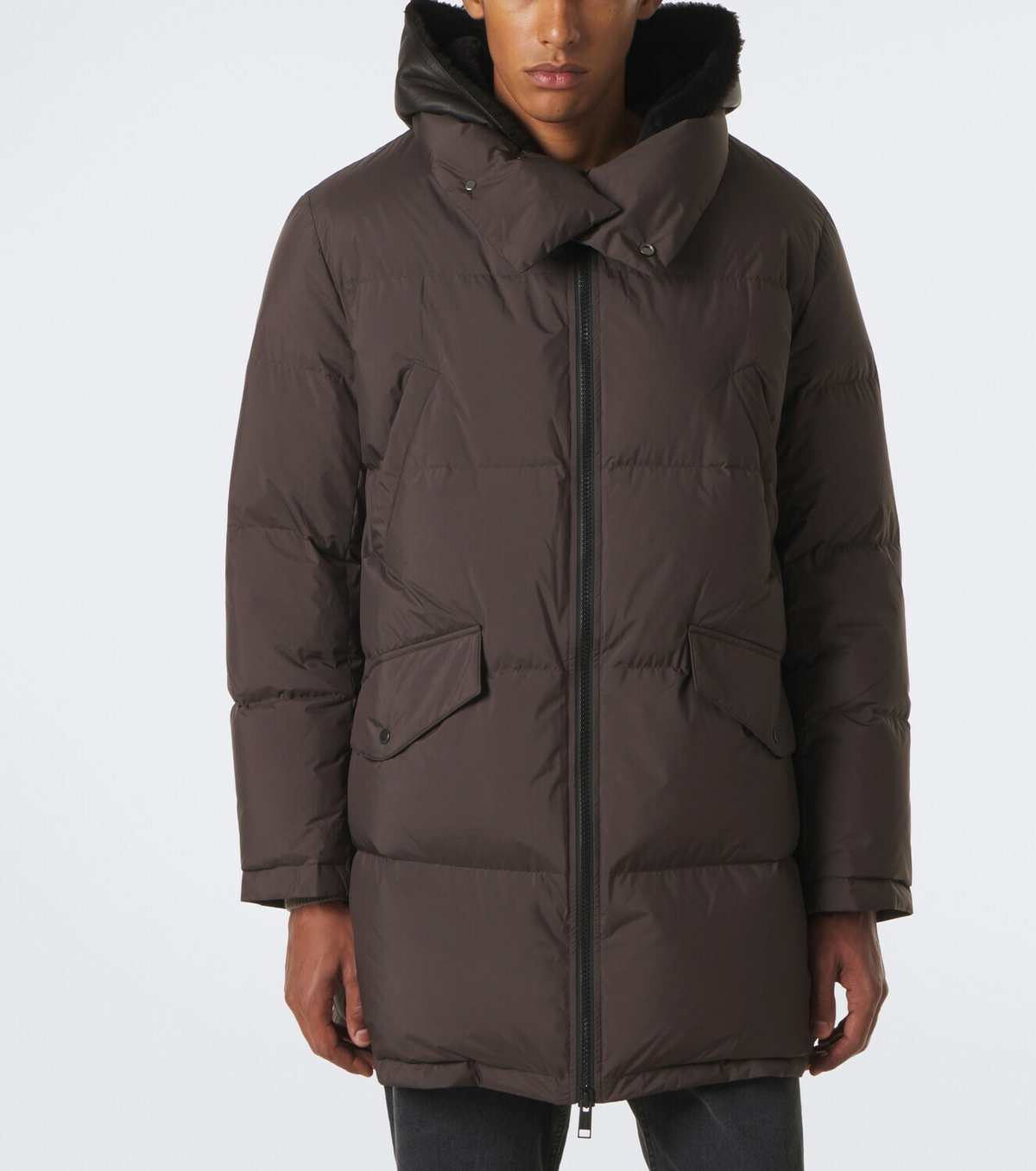 Yves Salomon Shearling-trimmed down coat