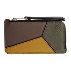 Loewe Green and Yellow Puzzle Card Holder