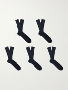 Falke - Set of Five Wool-Blend Socks - Blue