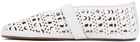 ALAÏA White Vienne Ballerina Flats