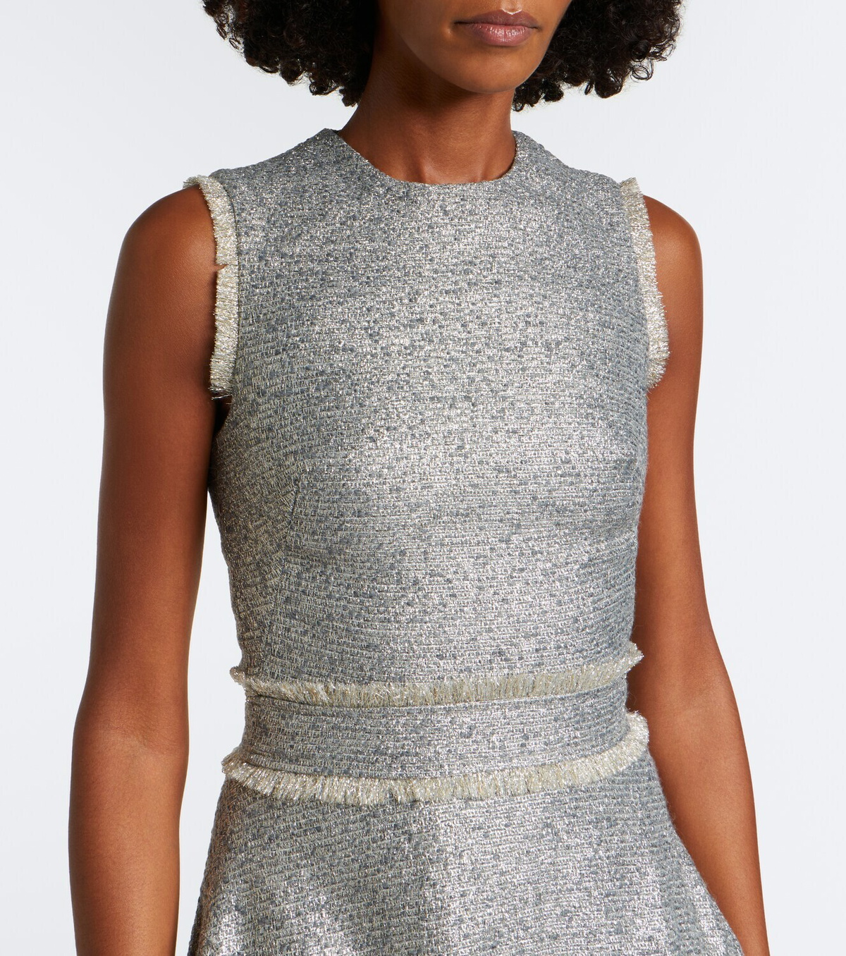 Safiyaa Ornette tweed midi dress