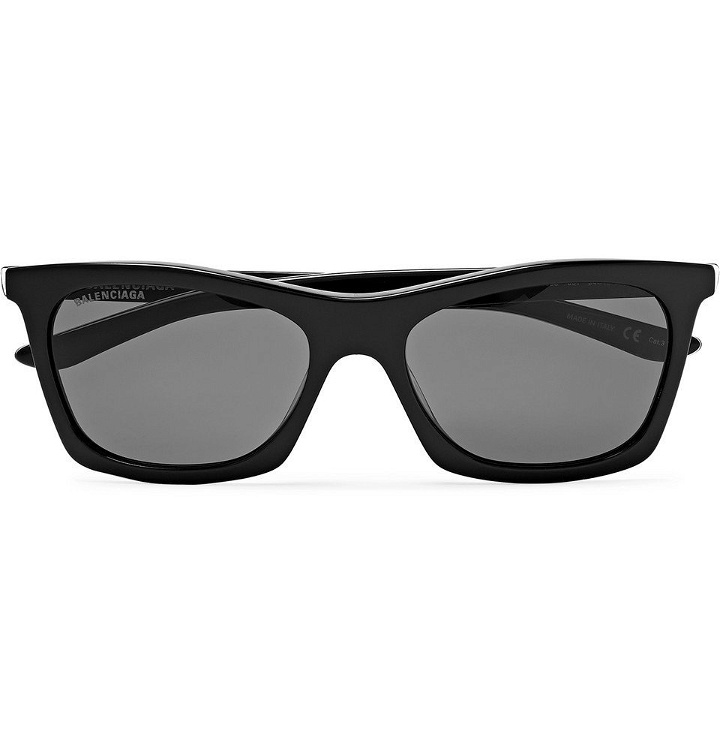 Photo: Balenciaga - D-Frame Acetate and Silver-Tone Sunglasses - Black
