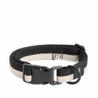 HAY Flat Dog Collar - Small/Medium in Black/White 