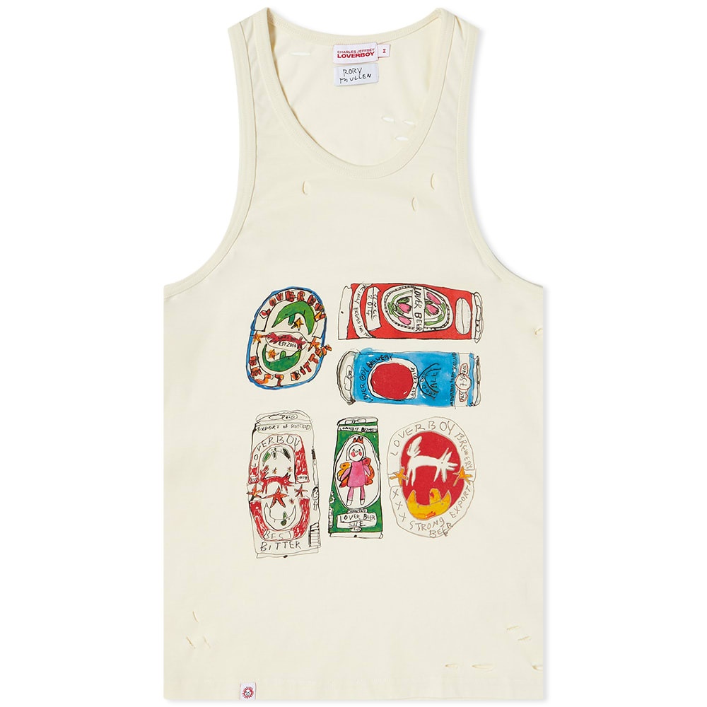 Photo: Charles Jeffrey Women's Loverboy Distressed Vest in Beer Can Jersey