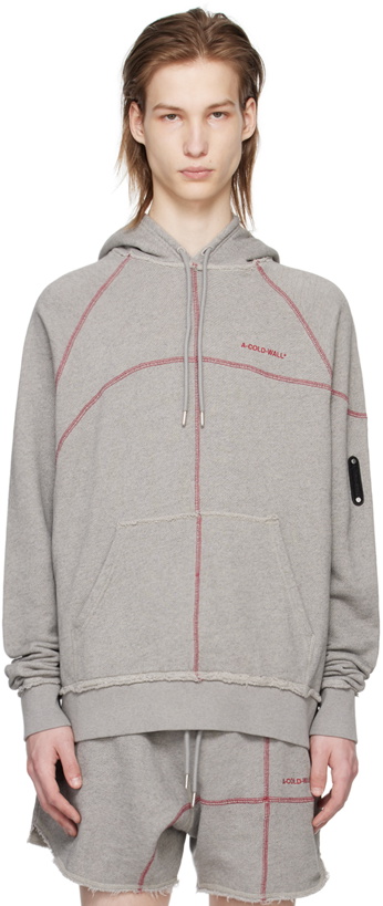 Photo: A-COLD-WALL* Gray Intersect Hoodie