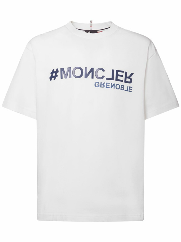 Photo: MONCLER GRENOBLE - Embossed Logo Heavy Jersey T-shirt