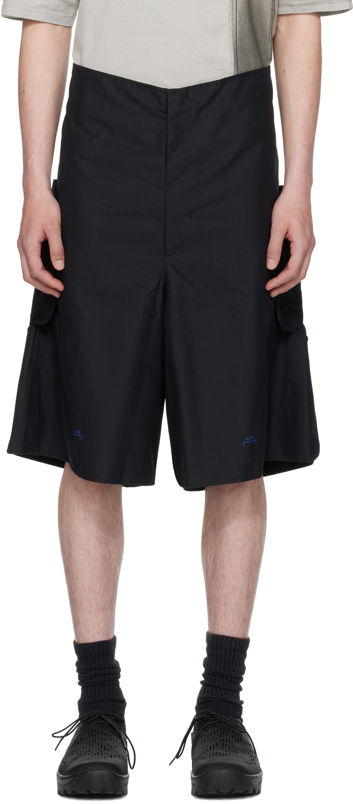 A-COLD-WALL* Black Form Tearaway Shorts