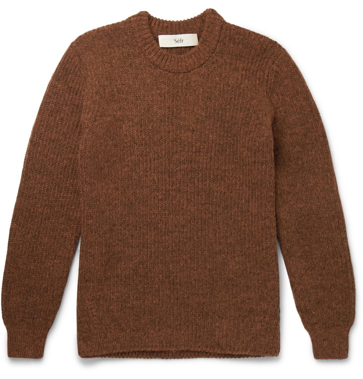 Photo: Séfr - Leth Ribbed-Knit Sweater - Brown