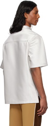 Casablanca Gray Short Sleeve Satin Shirt