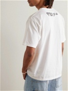 KAPITAL - Rainbow Trunky Logo-Print Cotton-Jersey T-Shirt - White