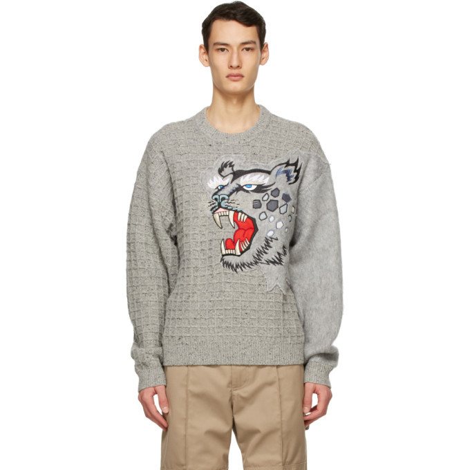 Photo: Kenzo Grey Kansai Yamamoto Edition Wool Embroidered Sweater