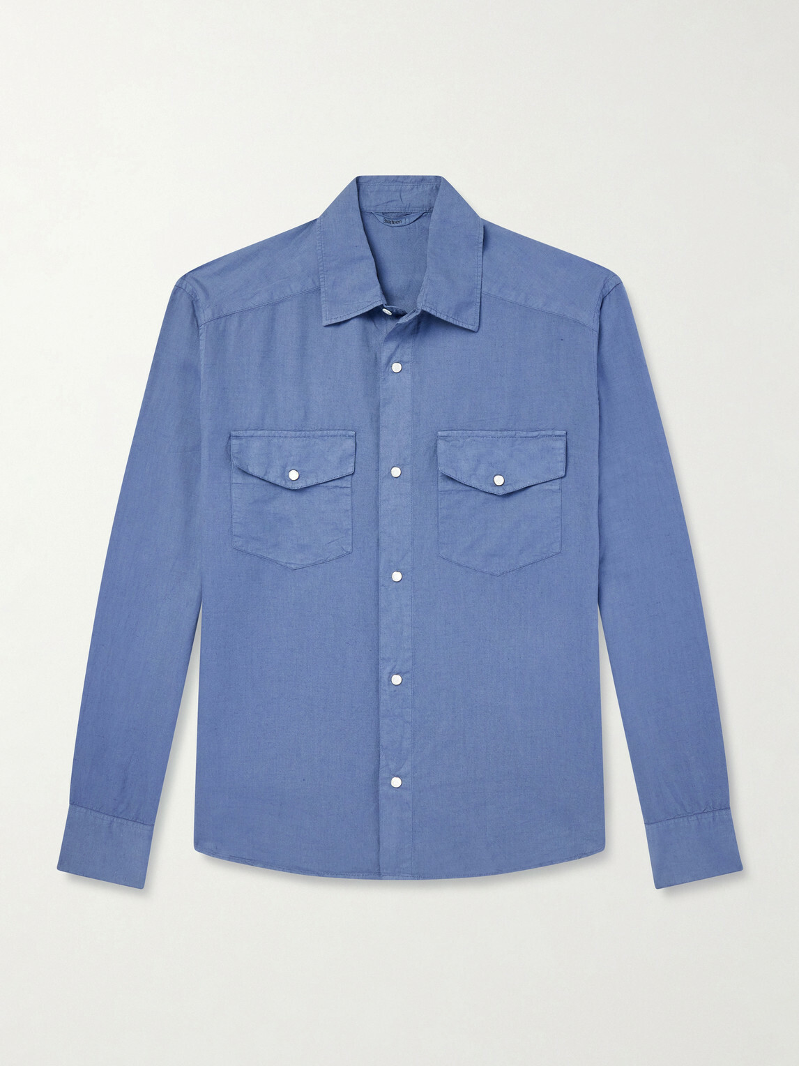 3sixteen - Cotton and Linen-Blend Shirt - Blue