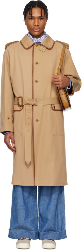 Photo: Valentino Tan Belted Trench Coat