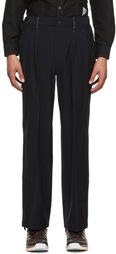 Photo: and Wander Black Plain Wide Trousers