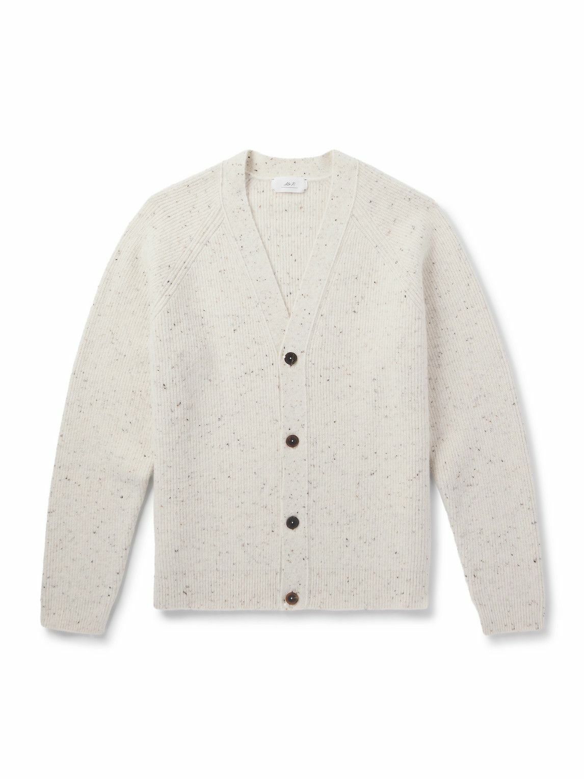 Mr P. - Ribbed-Knit Cardigan - White