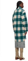 Isabel Marant Etoile Green & Beige Gabriel Coat