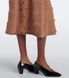 Emilia Wickstead Koda cable-knit wool skirt