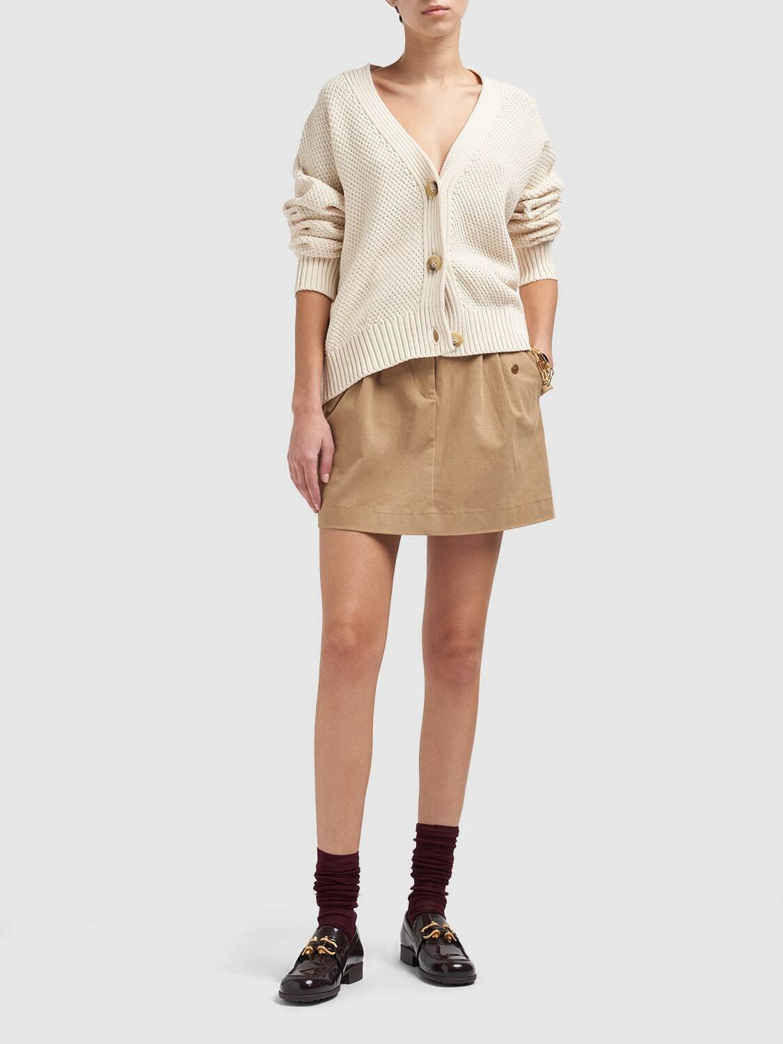 WEEKEND MAX MARA Wales Cotton Blend Knit Cardigan