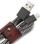 Berluti - Native Union Leather-Trimmed Woven Nylon iPhone Charger - Black
