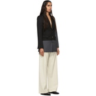 Loewe Grey and Black Wool Bicolor Blazer