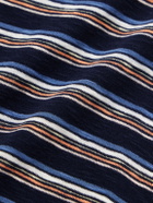 Folk - Striped Organic Cotton-Jersey T-Shirt - Blue