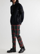 UNDERCOVER - Slim-Fit Checked Wool-Twill Trousers - Green