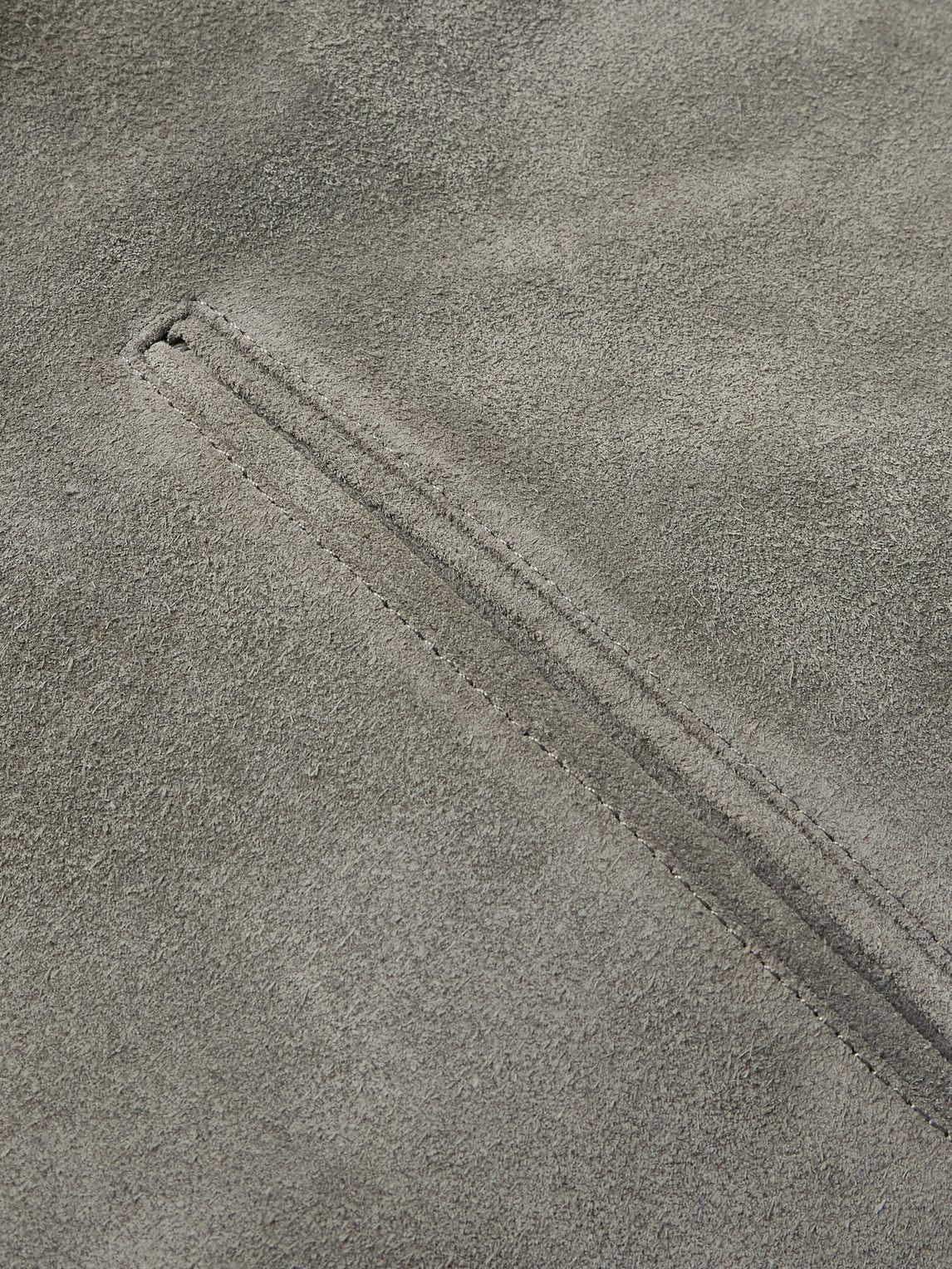LEMAIRE - Brushed-Suede Jacket - Gray