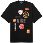 Comme des Garçons Men's x Nike Oversized Multi Logo Print Te in Black