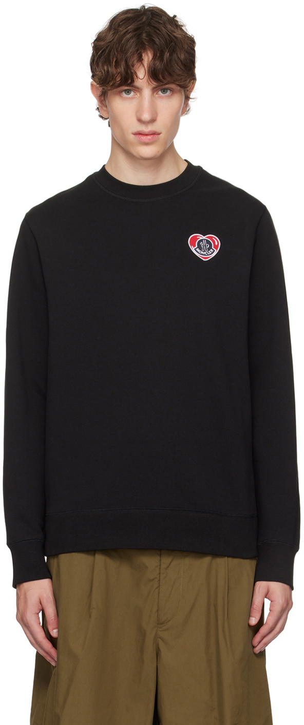 Moncler Black Embroidered Sweatshirt Moncler