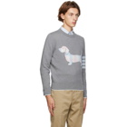 Thom Browne Grey Hector Icon Sweater