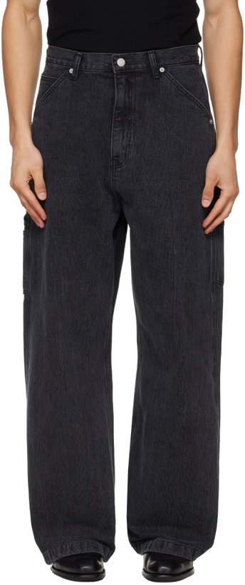 Photo: TONYWACK Black Cord Twill Work Jeans