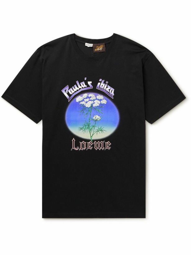 Photo: Loewe - Paula's Ibiza Logo-Print Cotton-Jersey T-Shirt - Black